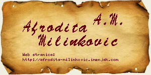 Afrodita Milinković vizit kartica